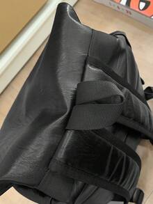 peach tree Mochila versátil de gran capacidad de PU con diseño de árbol de melocotón - Negro - Ver 11