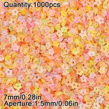 1000pcs 7mm Dual-Color Acrylic Flower Beads, Handmade DIY Jewelry Making Bracelet Necklace Pendant Accessories Semi-Finished Materials - Acrylic Flower Beads - View 17