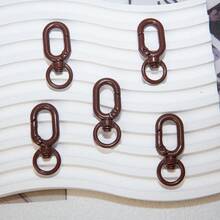 5pcs-Multicolor Painted Zinc Alloy Rotating 8-Shaped Spring Clasp, 360° Rotatable Keychain Connector Hook, DIY Handmade Jewelry Making Accessories, Suitable For Bags, Phone Chains, Keychains, Hanging Decorations And Pendant Crafts - Figure 8 Spring Hook - View 17