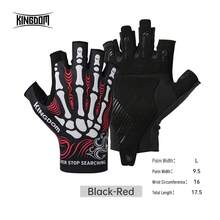 KINGDOM Ice Silk Fingerless Fishing Gloves Breathable Lightweight Anti-Slip Microfiber Palm Gloves With Extended Wrist Cuff Flexible Fingerless Design Snap Button Closure For Lure Fishing Anglers Outdoor Sports - Multicolor - View 11
