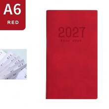 Pocket Design A6 Planner Notebook, Portable & Lightweight, Premium Thick Paper, 2027 Calendar, Smooth Writing Surface - Multicolor - View 9