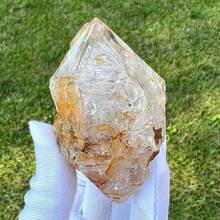 1pc Random Natural Herkimer Quartz Crystal - Hexagonal Prism Skeleton Crystal With Rainbow Color Change, Polished Spiritual Stone For Jewelry Making, Home Decor, Bohemian Style Crystal Pendant, Unisex - Multicolor - View 10