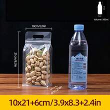 10/20/40/50入磨砂透明拉鍊袋附手把，適用於居家糖果、堅果、零食密封防漏儲存袋，適合商業廚房保鮮袋，節慶婚禮派對配件 - 磨砂 - 查看 28