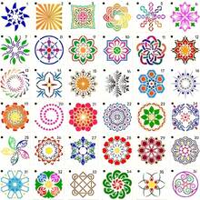 36pcs Mandala Pattern Stencil Set - Durable PET Plastic Material, Reusable And Easy To Clean, Suitable For Home Decor And Craft Projects. - 36 Sheets - View 10