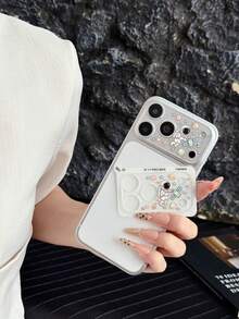 LissKas 1pc Cute Cartoon Astronaut Pattern One-Piece Lens Film 9H Hardness Full Coverage Anti-Explosion Anti-Scratch Phone Camera Protector Film Compatible With IPhone 18/17 Pro Max Bubble-Free Matte Anti-Fingerprint Suitable For Large Hole Phone Cases - Clear - View 2