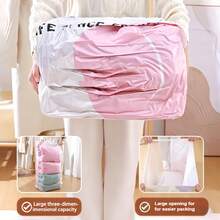 3pcs Vacuum Storage Bags, Press-To-Seal Space-Saving Compression Bags, Suitable For Clothes, Blankets, Travel, Moving, Emergency Storage, Back To School Season - View 4