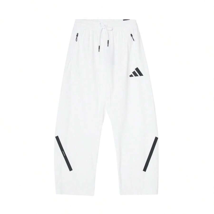 Adidas Women's Loose Sports Training Casual Long Pants, Classic Style For Spring And Autumn, JW1760 - White - View 1