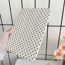黑色波點蕾絲內印保護翻蓋平板電腦保護殼，附筆槽，適用於 iPad 10代 10.9 吋 2022 智慧保護殼/Air 13(M3 2025)/Air 11(M3 2025)/11(A16 2025)/適用於 Galaxy S9/S7/S10+/適用於 Galaxy Tab S6 Lite 10.4 吋/適用於 MatePad - 彩色 - 查看 3
