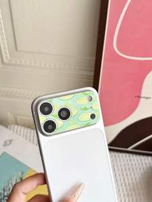 LissKas 1pc Cute Fashion Lemon Fruit Pattern Tempered Glass Lens Protector 9H Hardness Full Coverage Explosion-Proof Scratch-Resistant Matte Anti-Fingerprint Bubble-Free Camera Lens Protector Film Compatible With IPhone 18/17 Pro Max And Large Hole Phone Cases - Clear - View 7