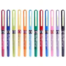 12 Colors Liquid Gel Pens, Colorful Ink Ballpoint Pens For Drawing, Doodling And Office Use - Sets - View 9