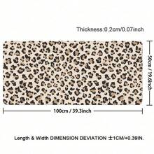 1pc Leopard Print Leather Mouse Pad Extra Long Non-Slip Waterproof Leather Desk Pad Office Gameing Table Mat Back To School, Creative Mousepad For Office Gaming Working - View 16