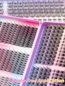 Fengxiu Eyelash Natural Fluffy D-Curl False Eyelash Clusters, 530 Clusters Large Capacity Lash Book, 10D+20D+30D Multi-Density Combination, 8-16MM Mixed Length Single Cluster Lashes, Soft Faux Mink Texture, Lightweight And Slim Fit To Eye Shape, Segmented Lash Design For Easy Customization, Suitable For Natural And Voluminous Eye Makeup, Ideal For Beginners Home Lash Extension, Reusable And Portable For Easy Storage - D - View 7