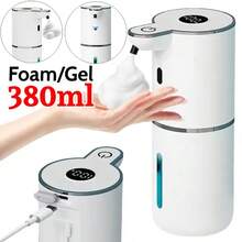 DONASIRA Dispenser Sabun Otomatis Elektrik Sensor Inframerah, Kapasitas 380ML, Layar Sentuh Definisi Tinggi, 6 Tingkat Pengaturan Busa/Cairan, Botol Sabun Tangan, Wadah Sampo, Cocok untuk Dapur dan Kamar Mandi - Berbagai warna - View 2