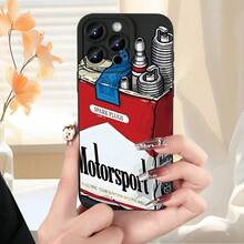 Phone Case - This Phone Case Is Compatible With IPhone 17 Pro Max/Pro/Plus/Mini/Air/17/16/15/14/13/12/11/Xs/Xr/X/7/8 And Features A Racing Parts Design.It Is A Black-Painted Protective Case In The  Style. - 混色 1 - 查看 5