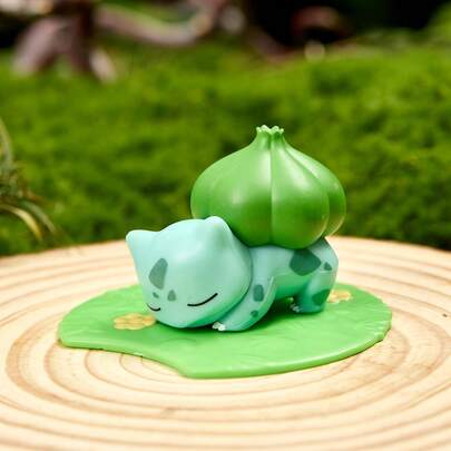 Miniso Pokémon Lawn‑Scene Series Figure Blind Box, Sleeping‑Pose Themed Figurines, Assorted 7‑Styles With Grass Base, Solid PVC, Fine Paint & Sculpting, Desktop Decor, Anime Fan Collectible Gift (1 PC Random Delivery)