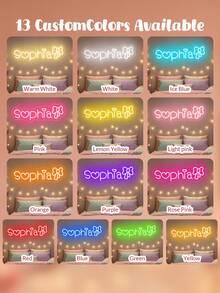 Custom Name Sign With Blank Greeting Card, Pink Room Wall Decor, USB Adjustable Neon Light Home Decor, Halloween Christmas Decoration, Personalized Christmas Birthday Holiday Gift - Neon Light 2 - View 9