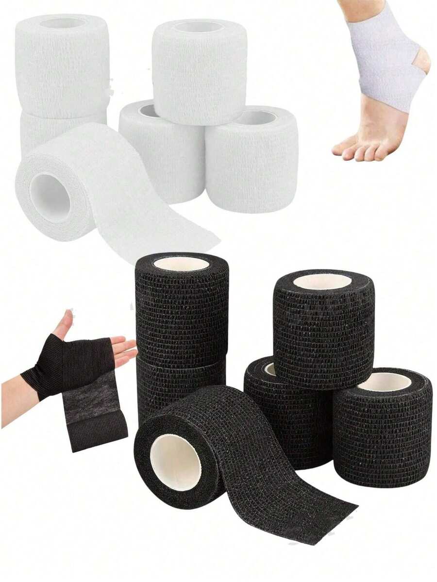 1/3/5/7 Rolls Sports Tape, Elastic Self-Adhesive Bandage, Finger And Ankle Support, Suitable For Wrist, Waist, Knee And Elbow Protection, For Football, Basketball, Running, Fitness, Badminton, Tennis - Multicolor - View 1