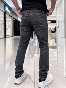 Men Jeans - رخام أسود - مشاهدة 3