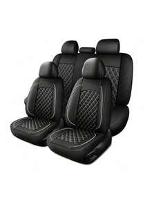 Fundas universales para asientos de coche de PU, acolchadas con diamantes antideslizantes, juego de 5 asientos o delantero, accesorios de protección interior de fácil instalación para sedanes, SUVs y camiones - A - Ver 14