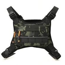 SHILAN Tactical Functional Chest Rig Bag MOLLE Webbing Vest Pack Reflective Strip Outdoor Running Cycling Multi-Purpose Body Chest Bag - Multicolor - View 10