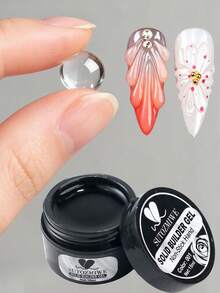 FULL BEAUTY 15ml 透明固態建構膠 不黏手 3D 雕塑美甲膠 適用花卉雕刻造型 延長甲 UV 凝膠美甲用品 - 無色 - 查看 4