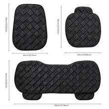 New Front Row Single Seat Car Cushion, Featuring Exquisite Ruyi Square Design, Single Seat Suitable For Front Row, Plush Material, Comfortable And Warm, Easy Installation, All-Season Use, Compatible With Multiple Car Models - Ruyi Checkered Pattern - View 5