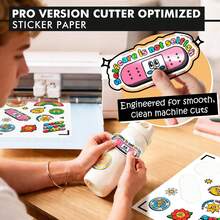 Premium GLOSSY White Printable Sticker Paper For Inkjet&Laser Printer, Quick Drying, Water Resistant, Scratch Resistant, Sticks To Most Surfaces - GLOSSY - View 7