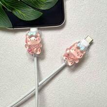 2pcs Cartoon Cute Data Cable Protectors, Compatible With Apple Phone Accessories Data Cable Protectors - Durable, Anti-Break, Elegant Design - Multicolor - View 10