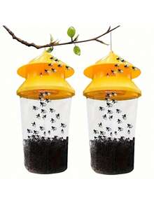 2pcs Bottle + Lid, Reusable, No Electricity, No Power Required, Suitable For Orchards, Vegetable Gardens And Bee Farms, Insect Trap, Lure Trap - A - View 13