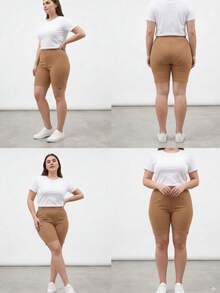 Women Shorts - Khaki - View 2