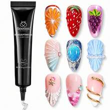 Beetles  15ML 3-In-1 Clear Sculpting Gel, No Wipe 3D Nail Art & Rhinestone Glue For Gems, Diamonds & Jewelry, UV LED Lamp Required For DIY Home Salon Manicure - 15ML 3-in-1 Clear Sculpting Gel - View 8