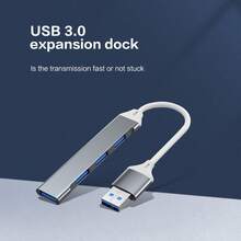 Reletech USB Splitter 3.0 Aluminum Alloy HUB Hub High-Speed 4-Port USB Docking Station One Drag Multi Interface Converter Laptop External Key Mouse USB Adapter - View 6