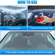 2PCS Automotive Oil Film Cleaning Brush, Glass Coating for Windshield, Glass Cleaning Board, para Limpiar Manchas de Cristal, Apto para Lunas de Coche, Espejos, Improves Clarity and Visibility - 2 - Ver 7