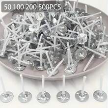 50/100/200/500pcs Tea Wax Wicks 2.6cm(1 Inch) Braided Wicks Soy Wax Handmade Accessories Aromatherapy Candle Making Kit DIY Tools - 2.6cm - View 1