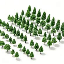 50 piezas de árboles en miniatura realistas para paisaje de tren a escala, árboles de arbustos de 2-6cm/0.79-2.36in, árboles de modelo 3D, mini árboles, adecuados para manualidades DIY, modelos arquitectónicos, modelos de árboles artificiales para juegos de , decoración del hogar - Multicolor - Ver 11