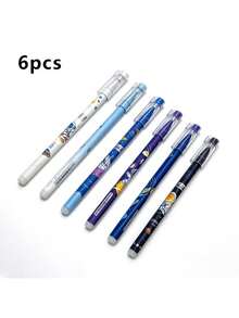 6/12 PCS Pulpen Lurus Astronot Kemasan Kotak Pulpen Netral yang Dapat Dihapus dengan Panas Estetika Tinggi Kartun Hadiah untuk Pelajar Alat Tulis Lintas Negara - MultiWarna - View 8