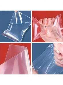 20 Pcs/Bag, Transparent Plastic Resealable Cellophane Bags, Self-Sealing Bags - White - View 9