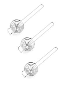 1/3pcs Stainless Steel Long Handle Egg Yolk Separator Strainer, Egg White And Yolk Separator Sieve, Home Baking Egg Separator Tool - Silver - View 8