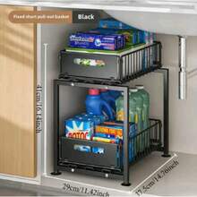 Organizador extraíble de hierro negro - Negro - Ver 8