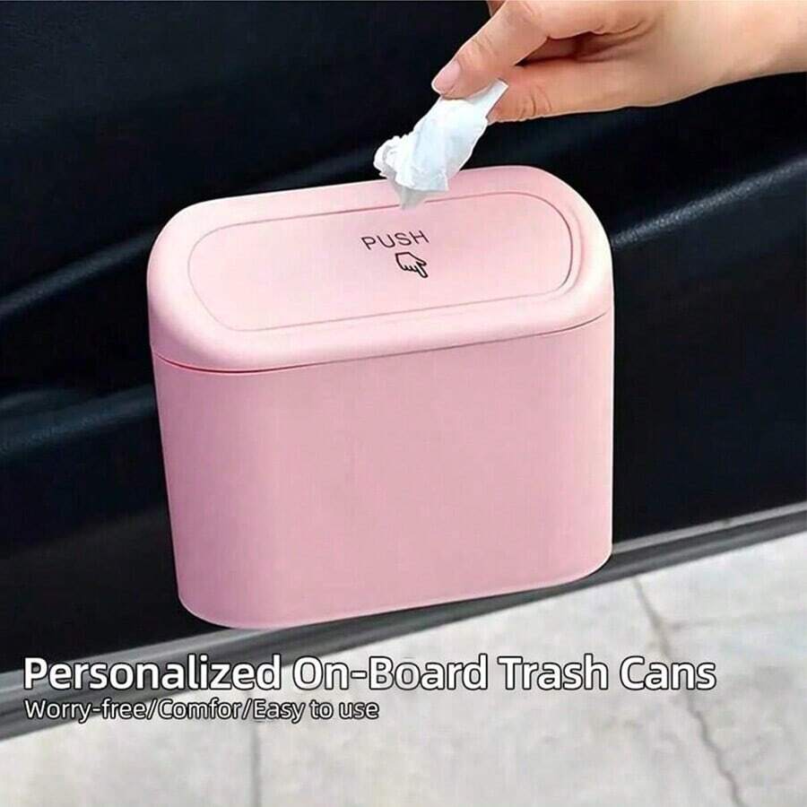 1 pièce Poubelle de voiture mini créative rose - A - Voir 1