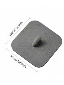 1/2pcs Reusable Drain Hole Cover, Square Drain Plug With Easy-Grip Handle, Hair Catcher, Suitable For Shower Bathtub Bathroom Sink Kitchen Laundry Room, Fits Standard Size Drain, Easy To Install And Clean, Soft TPR Material, Tight Seal Design - Multicolor - View 4