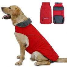 Metglad Quilted Dog Winter Coat, Cold‑Resistant Pet Jacket With Storage Pocket, Reflective Adjustable Cold‑Weather Dog Snow Suit, Indoor & Outdoor Wear For Small, Medium & Large Dogs - Red - View 12