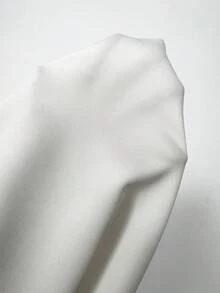 Women's Elegant Fashion Commuter White & Black Contrast Collar Long Sleeve Open Front Knit Blazer, Decorated With Button Details, Regular Fit - White and Black - View 7