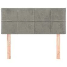 Headboard  Grey 100x5x78/88 Cm Velvet - Grey - View 3