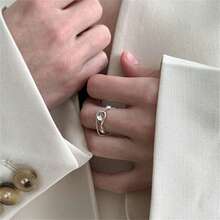 VKHK 1 Pc Personality Crystal Chain Open Cuff Finger Rings For Women Girl Fashion Jewelry Gift - Ring - View 3
