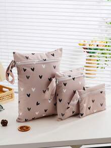 3pcs/Set Tas Popok Kain Basah Kering Dapat Digunakan Kembali untuk Perjalanan, Pantai, Kolam Renang, Perlengkapan Bayi, Yoga, dan Olahraga, untuk Pakaian Renang atau Pakaian Basah - MultiWarna - View 13
