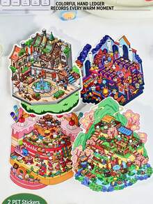 A Set Of DIY Scene‑Building Stickers, Girls Leisure Fun Diorama Stickers, Creative 3D Stress‑Relief Handmade Scene Stickers - Mini 11.0 Traveler Edition - View 3