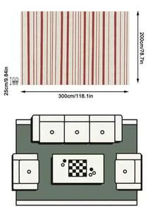 1件裝北歐現代奢華極簡幾何抽象條紋地毯，適用於浴室、廚房、玄關、走廊、床邊、客廳、臥室，四季通用機洗柔軟仿羊絨墊，居家裝飾 - 彩色 - 查看 15