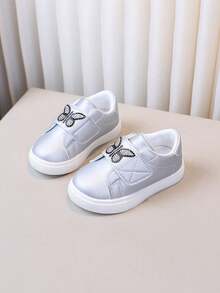 1 Pair Spring/Autumn New Casual Sneakers Kids Sports Shoes Unisex Skate Shoes - Grey - View 3