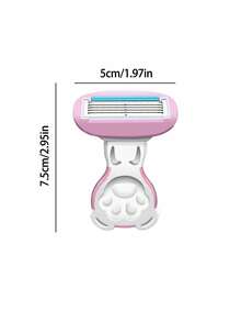 Alat Cukur Penghilang Bulu Wanita, Cocok untuk Ketiak, Kaki, dan Area Bikini, Alat Cukur Manual Portabel, Alat Cukur Manual Warna Pink, Pisau Cukur Pengaman Manual Bikini Wanita untuk Penghilang Bulu/5 Mata Pisau, Kepala Pisau Cukur Stainless Steel yang Dapat Diganti Warna Pink, Hadiah Penting untuk Perjalanan (Gagang + Kepala Pisau Cukur + Kotak Penyimpanan) Hadiah Kembali ke Sekolah - MultiWarna - View 10